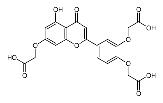 5-Hydroxy-3',4',7-tricarboxymethyloxyflavone结构式