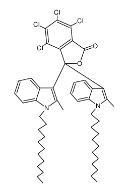 4,5,6,7-tetrachloro-3,3-bis-(1-dodecyl-2-methyl-indol-3-yl)-3H-isobenzofuran-1-one Structure
