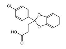 3-[2-(4-chlorophenyl)benzo[1,3]dioxol-2-yl]propanoic acid Structure