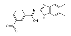 N-(5,6-dimethyl-1H-benzimidazol-2-yl)-3-nitrobenzamide结构式