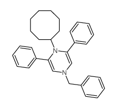 4-benzyl-1-cyclooctyl-2,6-diphenyl-pyrazine结构式