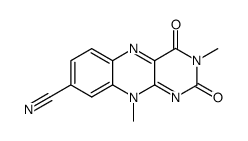 3,10-dimethyl-2,4-dioxo-2,3,4,10-tetrahydro-benzo[g]pteridine-8-carbonitrile结构式