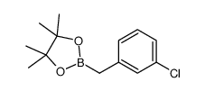 2-(3-氯苄基)-4,4, 5,5-四甲基-1,3,2-二噁硼烷结构式