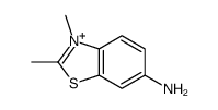 2,3-dimethyl-1,3-benzothiazol-3-ium-6-amine结构式