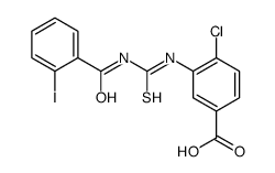 4-CHLORO-3-[[[(2-IODOBENZOYL)AMINO]THIOXOMETHYL]AMINO]-BENZOIC ACID结构式