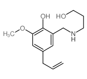 2-[(3-hydroxypropylamino)methyl]-6-methoxy-4-prop-2-enyl-phenol结构式