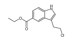 ethyl 3-(2-chloroethyl)-5-indolecarboxylate结构式