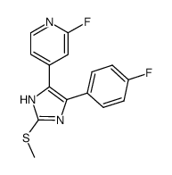 2-fluoro-4-[5-(4-fluorophenyl)-2-methylsulfanyl-3H-imidazol-4-yl]pyridine Structure