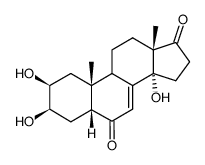 2β,3β,14-Trihydroxy-5α-androst-7-ene-6,17-dione结构式