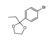 2-(4-bromophenyl)-2-ethyl-1,3-dioxolane结构式