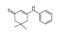 3-anilino-5,5-dimethylcyclohex-2-ene-1-thione结构式