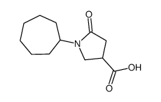 1-cycloheptyl-5-oxopyrrolidine-3-carboxylic acid结构式