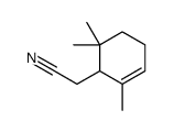 2,6,6-trimethyl-2-cyclohexene-1-acetonitrile structure