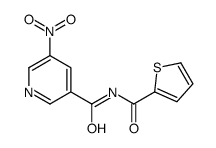 5-nitro-N-(thiophene-2-carbonyl)pyridine-3-carboxamide Structure