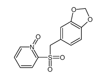 2-(1,3-benzodioxol-5-ylmethylsulfonyl)-1-oxidopyridin-1-ium结构式