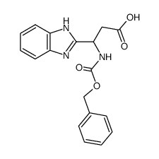 3-(1H-benzoimidazol-2-yl)-3-benzyloxycarbonylamino-propionic acid Structure