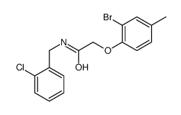 2-(2-bromo-4-methylphenoxy)-N-[(2-chlorophenyl)methyl]acetamide结构式