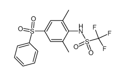 N-(4-Benzenesulfonyl-2,6-dimethyl-phenyl)-C,C,C-trifluoro-methanesulfonamide Structure