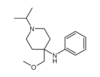 4-(methoxymethyl)-N-phenyl-1-propan-2-ylpiperidin-4-amine结构式