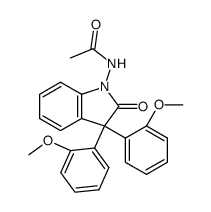 1-acetylamino-3,3-bis-(2-methoxy-phenyl)-1,3-dihydro-indol-2-one结构式