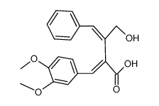 2-Vertyliden-3-benzyliden-4-hydroxybutyrsaeure结构式