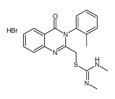 [3-(2-methylphenyl)-4-oxoquinazolin-2-yl]methyl N,N'-dimethylcarbamimidothioate,hydrobromide Structure