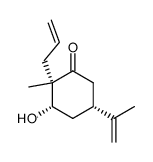 (2S,3S,5R)-2-allyl-3-hydroxy-5-isopropenyl-2-methylcyclohexan-1-one结构式