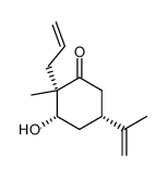 (2S,3S,5R)-2-allyl-3-hydroxy-5-isopropenyl-2-methylcyclohexan-1-one Structure