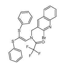 N-(2-bromoquinolin-3-yl)methyl-N-[2,2-bis(phenylthio)ethenyl]trifluoroacetamide Structure
