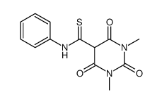 1,3-dimethyl-2,4,6-trioxo-N-phenyl-1,3-diazinane-5-carbothioamide结构式