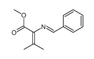 methyl 2-(benzylideneamino)-3-methylbut-2-enoate结构式