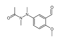 Acetic acid N'-(3-formyl-4-methoxy-phenyl)-N,N'-dimethyl-hydrazide结构式