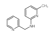 6-methyl-N-(pyridin-2-ylmethyl)pyridin-2-amine结构式
