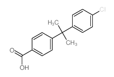 4-[2-(4-chlorophenyl)propan-2-yl]benzoic acid structure