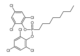 1,3,5-trichloro-2-[octyl-(2,4,6-trichlorophenoxy)phosphoryl]oxybenzene Structure