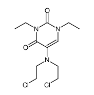5-[bis(2-chloroethyl)amino]-1,3-diethylpyrimidine-2,4-dione Structure