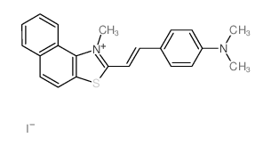 2-(p-Dimethylaminostyryl)-1-methylnaphtho(1,2-D)thiazolium iodide structure