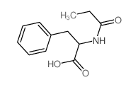 3-phenyl-2-(propanoylamino)propanoic acid结构式