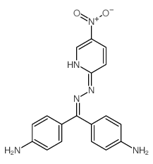 N-[bis(4-aminophenyl)methylideneamino]-5-nitro-pyridin-2-amine Structure