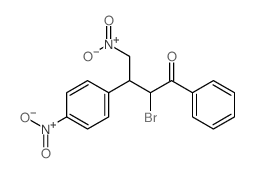 2-bromo-4-nitro-3-(4-nitrophenyl)-1-phenyl-butan-1-one structure