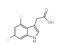 2-(4,6-Dichloro-1H-indol-3-yl)acetic acid结构式