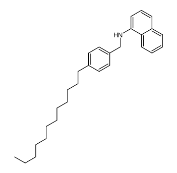 N-[(4-dodecylphenyl)methyl]naphthalen-1-amine Structure