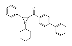 Methanone,[1,1'-biphenyl]-4-yl(1-cyclohexyl-3-phenyl-2-aziridinyl)-, trans- (9CI) picture