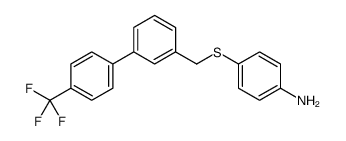 4-[[3-[4-(trifluoromethyl)phenyl]phenyl]methylsulfanyl]aniline Structure