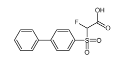 2-fluoro-2-(4-phenylphenyl)sulfonylacetic acid Structure