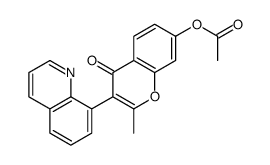 (2-methyl-4-oxo-3-quinolin-8-ylchromen-7-yl) acetate结构式