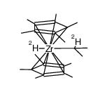 (η5-pentamethylcyclopentadienyl)2(zirconium)(D)(CH2CD(CH3)2)结构式