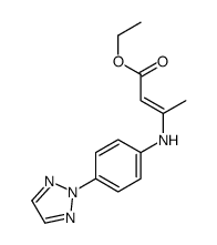 ethyl 3-[4-(triazol-2-yl)anilino]but-2-enoate结构式