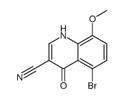 5-Bromo-4-hydroxy-8-methoxy-3-quinolinecarbonitrile Structure