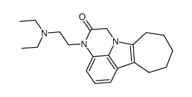 3-(2-diethylamino-ethyl)-8,9,10,11-tetrahydro-3H,7H-cyclohepta[4,5]pyrrolo[1,2,3-de]quinoxalin-2-one结构式